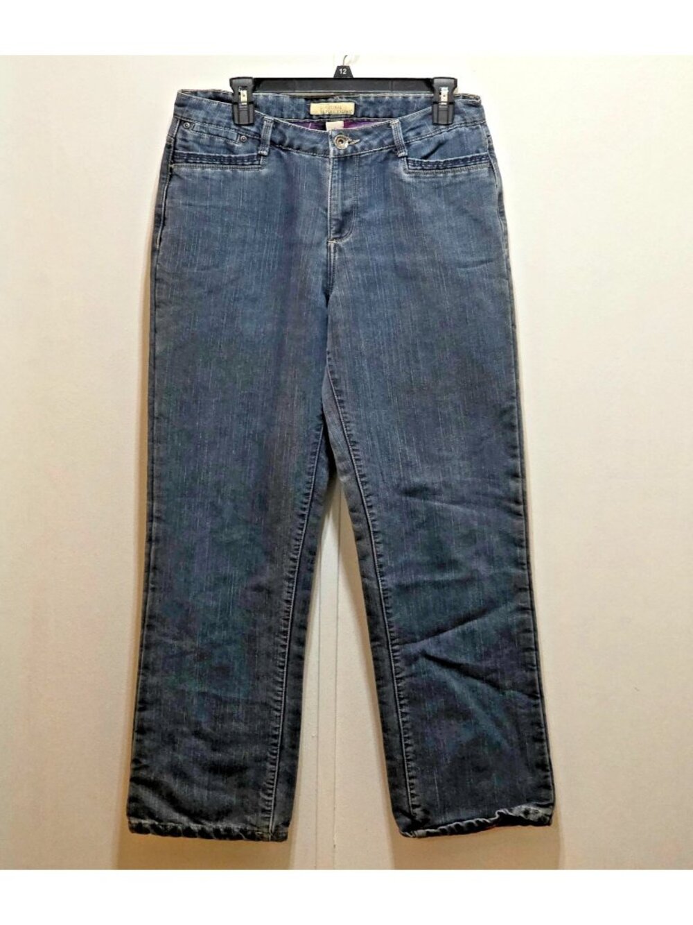 Natural Reflections Denim Blue Jeans 5 Pocket Zip Fly Straight Leg Womens 10